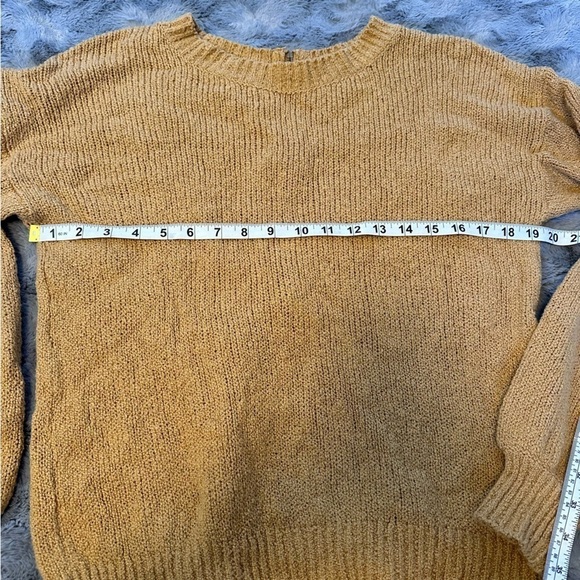 Abercrombie & Fitch Women’s Small Mustard Yellow Full Zip Back Sweater Cotton Bl - Picture 9 of 10